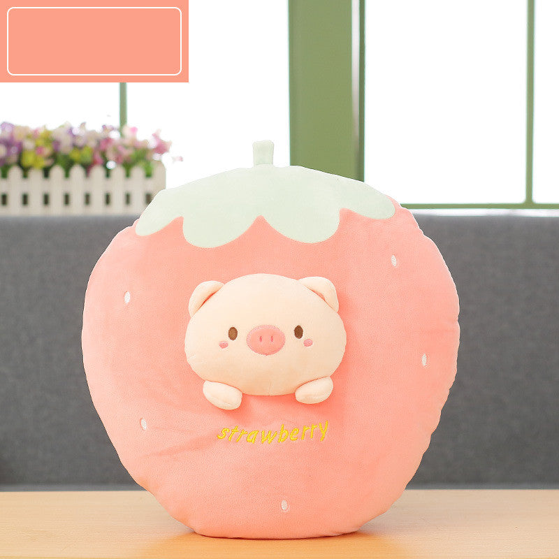 Fruit plush toy with animal head