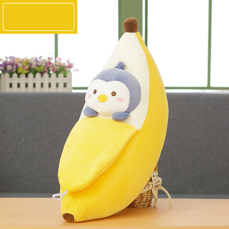 Fruit plush toy with animal head