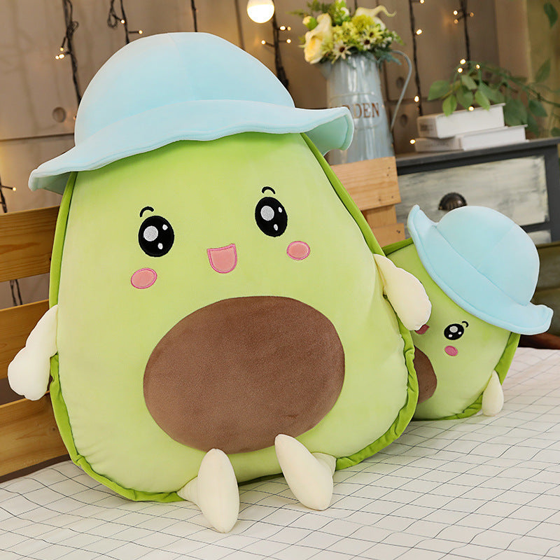 Avocado plushie with hat