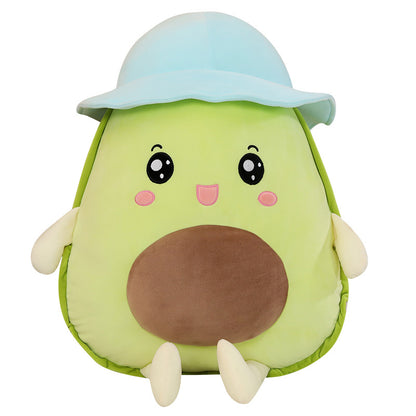 Avocado plushie with hat